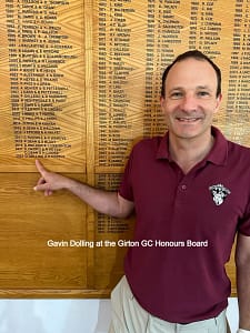 Gavin Dolling - Girton Honours Board