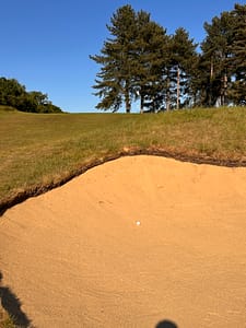 A tricky approach shot in prospect