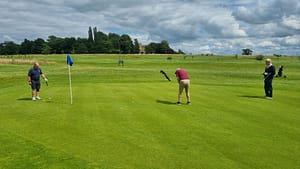 Graham May putts out at Stowe