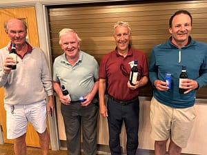Feature Hole Prize Winners at Ipswich GC. John Uwins, Chris Halliwell, Paul Staten and Gavin Dolling