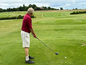 Brian Smith on the tee at Stowe