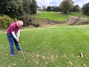 Graham May tees off