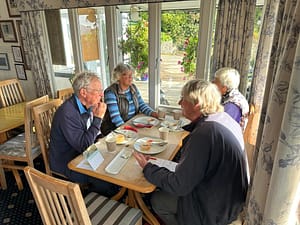 Breakfast in the clubhouse