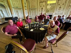 Post golf meal in the Music Room at Stowe House