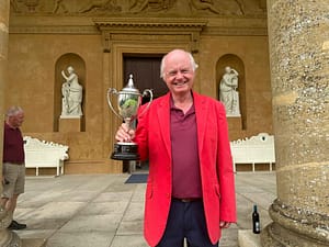 Match Organiser Peter Bennett with the One Size FitzHall Trophy at Stowe 2024