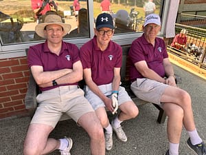 Preparing for their round at Ipswich. Gavin Dolling, Matt Hignell and Alan Wood